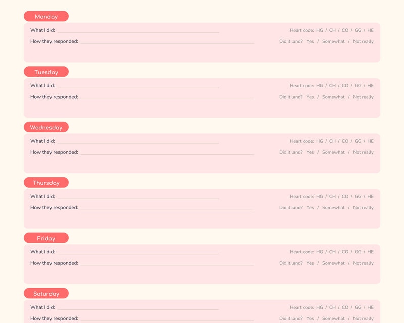 Weekly Connection Tracker